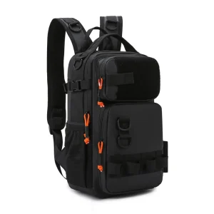 Outdoor Hiking Shoulder Camping Climbing Rucksack Men's Molle Multi-functional Fishing Lure Backpack with Rod Holders Chest Bag