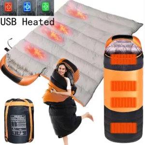 Heated Down Cotton Sleeping Bags USB Power Supply